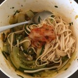 簡単！余ったキュウリとうどんでビビン麺